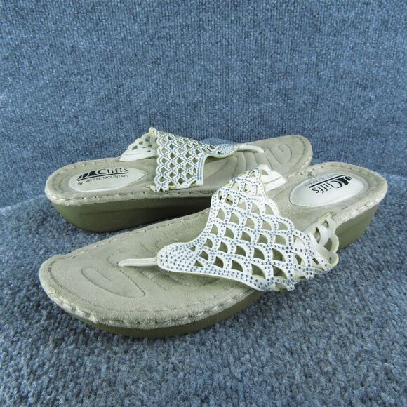 Cliffs by White Mountain Women's Flip Flop White Synthetic Size 10M‎ Used 2025 - Picture 1 of 5